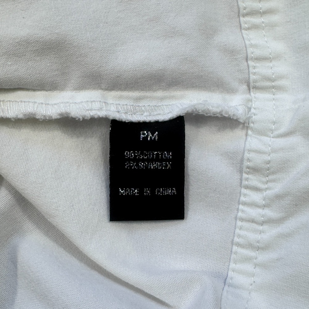 Baccini White Grommet Jacket‎ Womens Petite Medium PM Cotton Stretch Lightweight - Picture 7 of 13